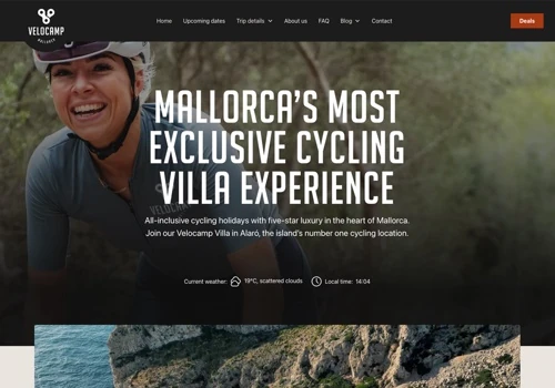 Velocamp Mallorca cycle camps website