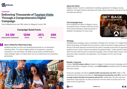 Increasing Tourism Visits