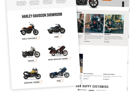 Harley Davidson - East Coast Website Development