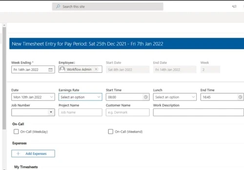 Timesheet system integration Xero API