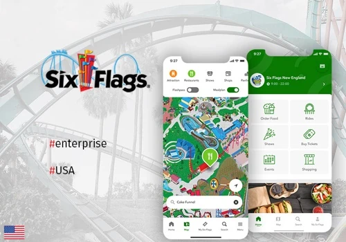 Six Flags - mobile app for parks’ visitors