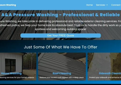 A&A Pressure Washing Website