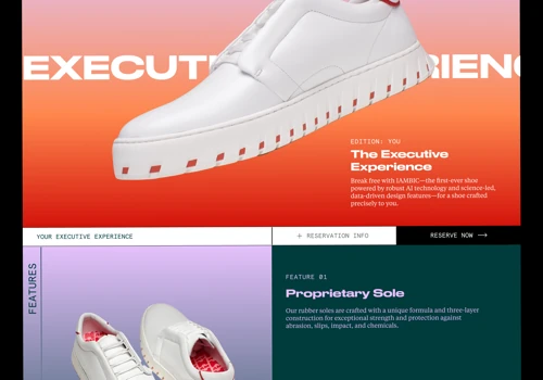 High End Website for AI-Powered Shoe Company