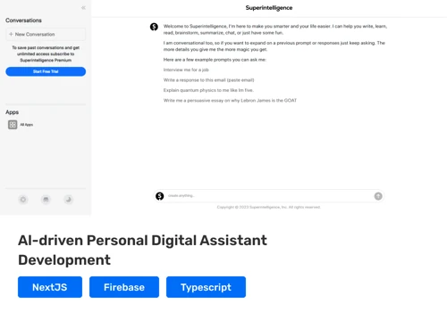 Al-driven Personal Digital Assistant Development