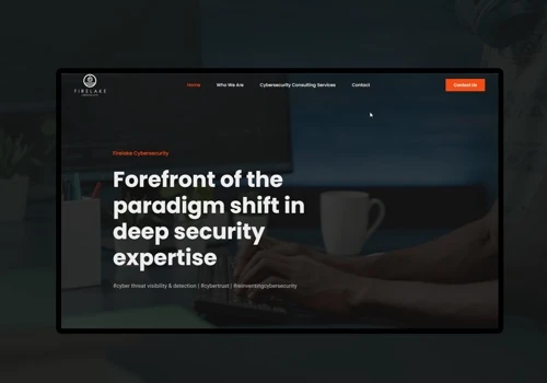 We did a microsite for Firelake Cybersecurity