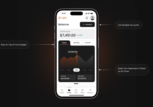 UX/UI Design for Finance Mobile App with AI