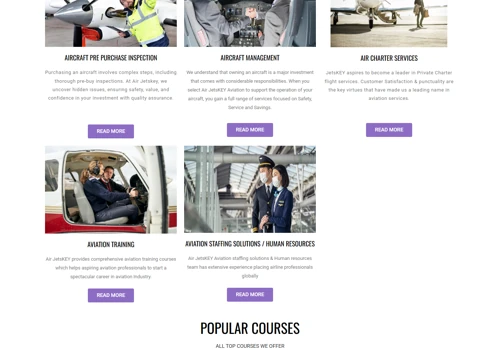 Jetskey Business Aviation Consultancy Website