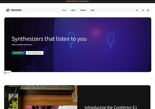 Sonic Smith | Custom Shopify Website