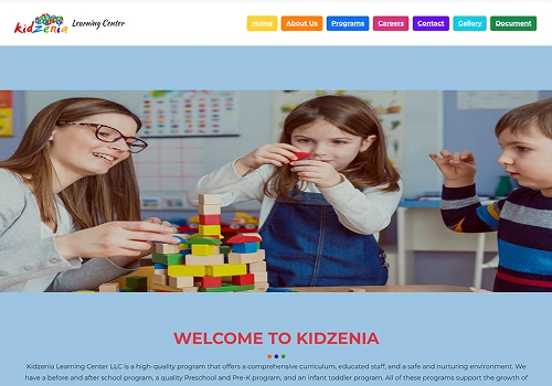 Kidzenia Learning – Custom-Built Website