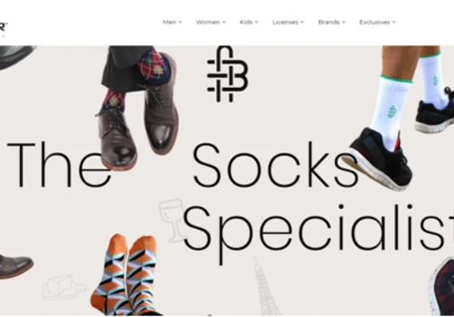 BONJOUR SOCKS COMPANY WEBSITE DESIGN