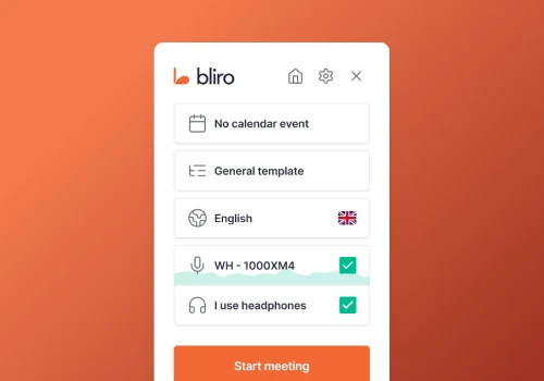 Bliro – Redesigning an AI Meeting Assistant