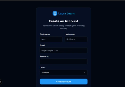Layra Learn – online learning platform MVP