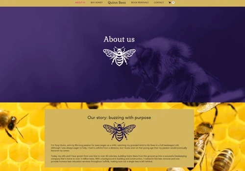 Quinn Bees Suffolk Website Redesign