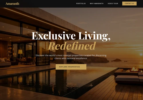 Custom Luxury Real Estate Infrastructure - High-Pe
