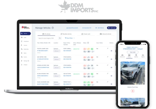 Vehicle Imports Mobile Friendly Web App