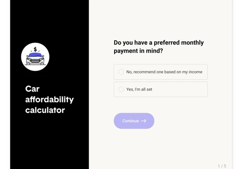 Car Affordability Calculator for The Zebra