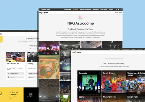 Web design & application development for NRG Park