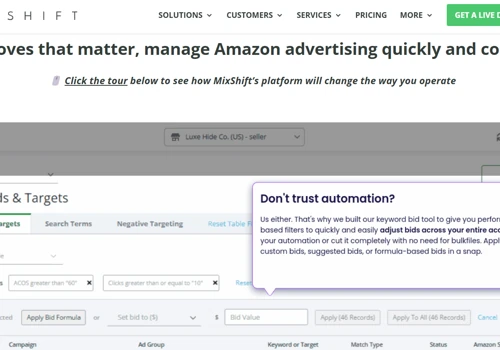 Platform for managing Amazon agency data