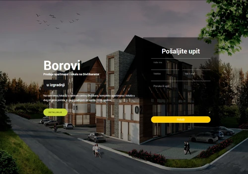Borovi, Mountain apartments investment - Wordpress Website