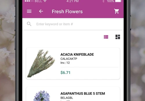 Mobile Floral E-Commerce