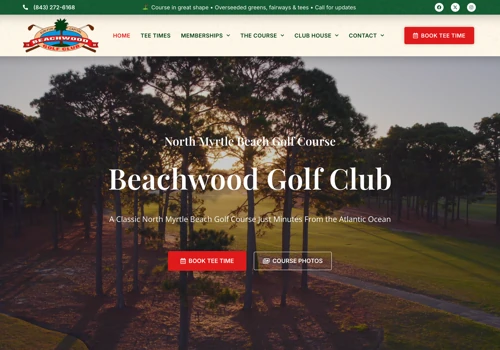 Beachwood Golf Website Redesign & SEO Optimization