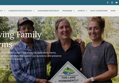 Three Rivers Land Trust Website Redesign