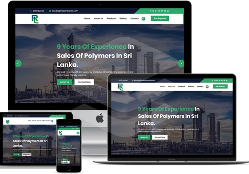 Web Design For Radiant Lanka Pvt(Ltd)