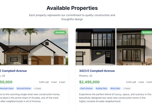 Custom Home Builder Website Design — Empire Builds