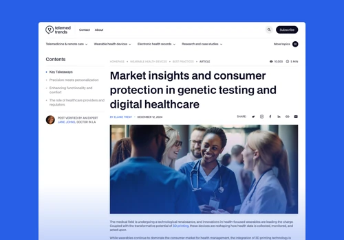 Telemedicine informational website redesign