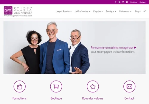 SOURIEZ VOUS MANAGEZ • WORDPRESS CMS WEBSITE