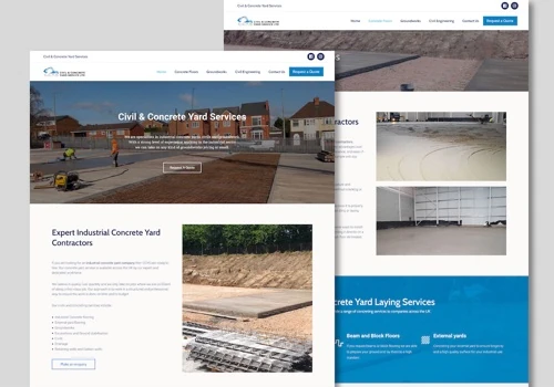 Website and content for a concreting company