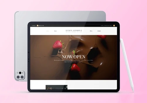 Simple website for a chic London eatery