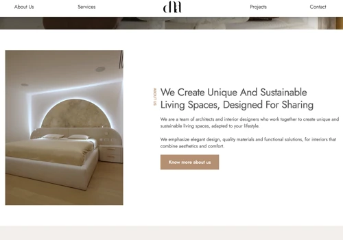 Custom Website for an Interior Architecture Studio