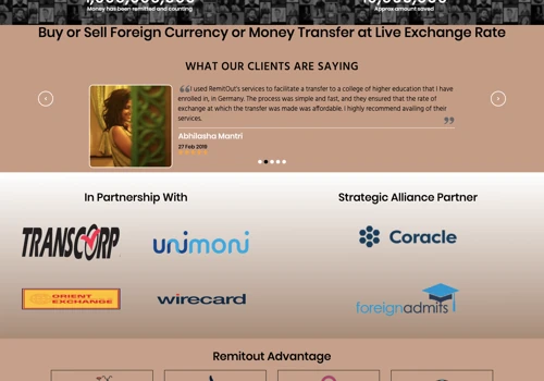 International remittance website
