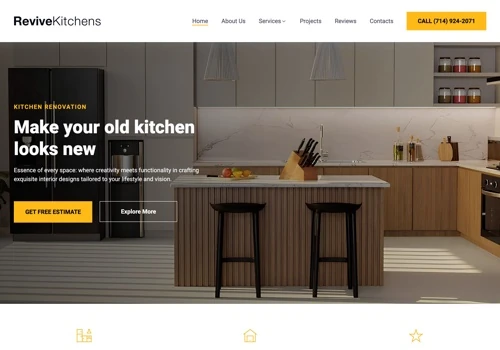 Website for Kitchen Remodeling company in OC.