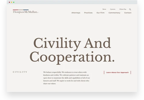 Designing A Website That Evokes The Values Of The Firm