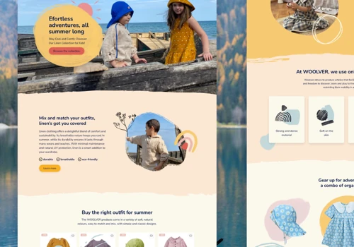 Rebrand and redesign for children's clothing