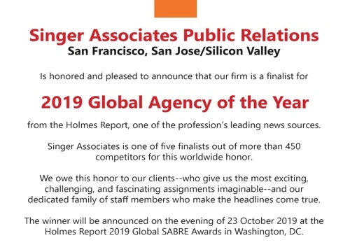 Singer Associates Public Relations San Francisco