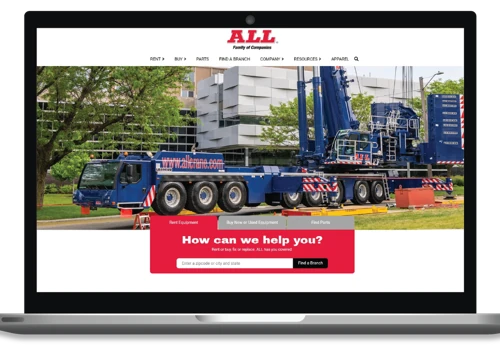 Website Design – Construction Equipment Company