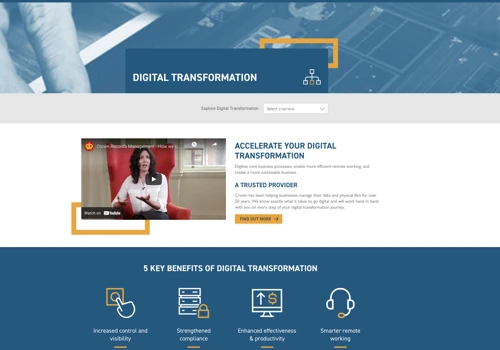 Digital Transformation Webpage and Content