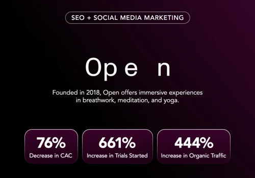 SEO + Social Media Marketing for OPEN