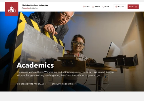 Higher-ed Website Redesign - Christian Brothers University