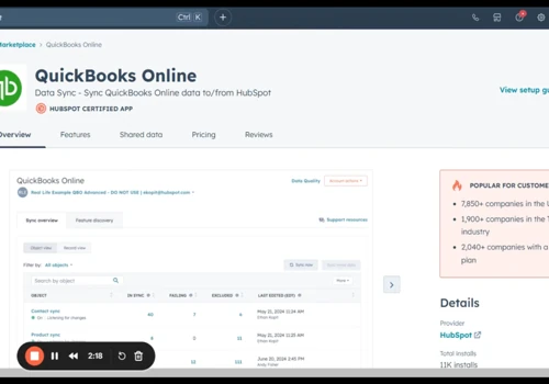 Unifying Finance & CRM: QuickBooks–HubSpot Integra