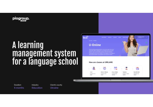 A learning management system for a language school