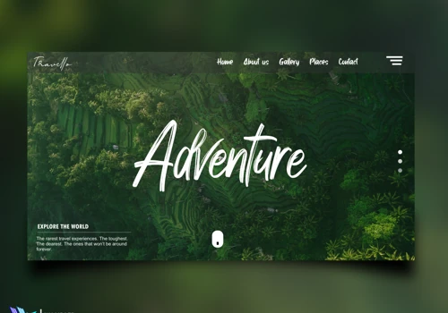 Travel web design landing page