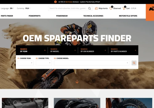 The craziest e-commerce B2C platform - KTM Poland