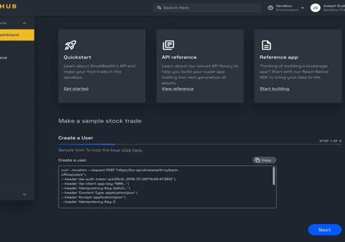 Revamped Developer Onboarding for Brokerage API