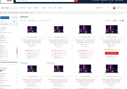 NOD Webshop – B2B e-commerce platform