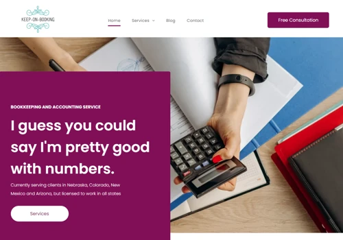 Web Design for Keep On Booking in Lincoln Nebraska