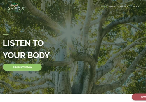 Web Design for Layers of Wellness in Lincoln, NE